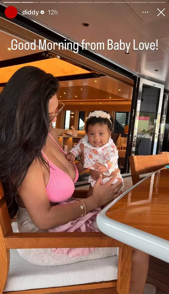 Diddy Posts A Video Of His Daughter Baby Love Saying Her First Word Dada With The Caption